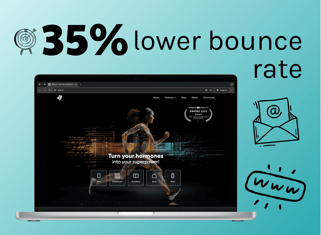 Cutting a marketing website's bounce rate by 35%
