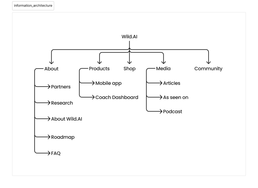 Diagram of the refined information architecture